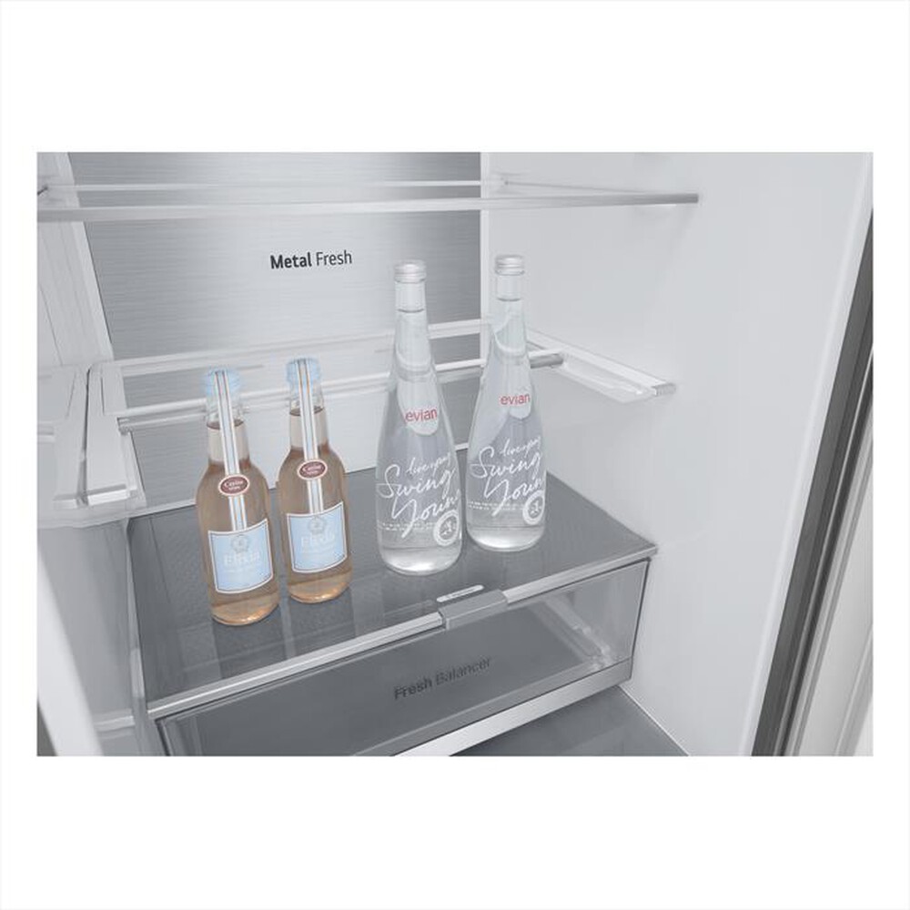 "LG - Frigorifero combinato GBV7280BMB Classe B 387L-Stainless steel"