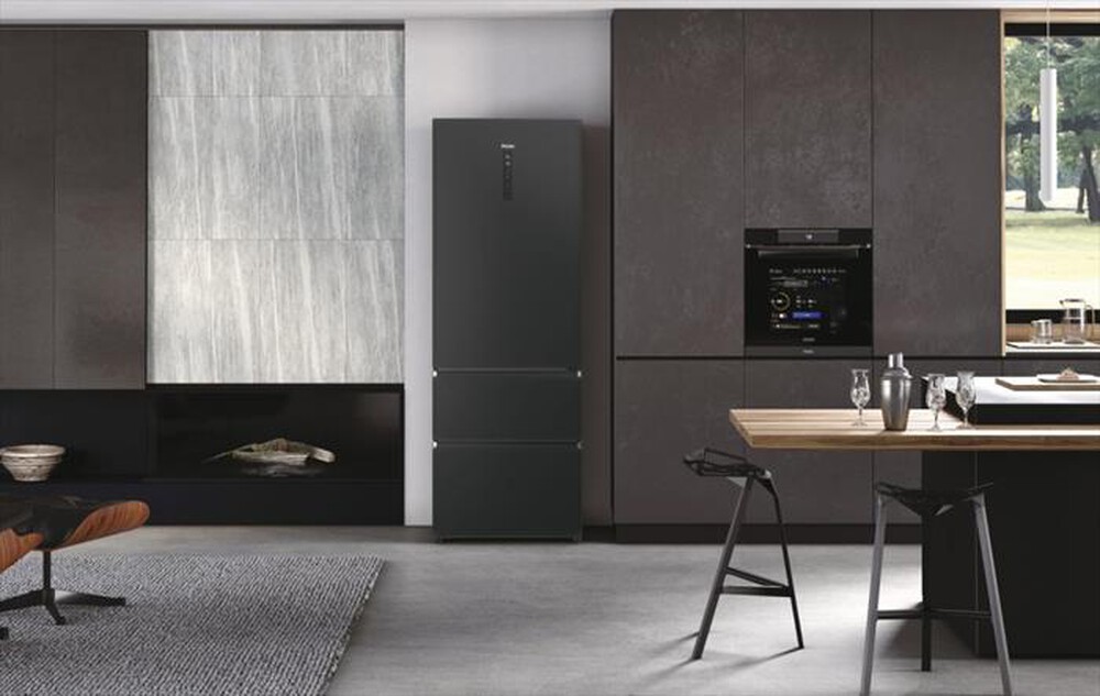 "HAIER - Frigorifero combinato HTW7720ENPT Classe E 483 lt-Nero"