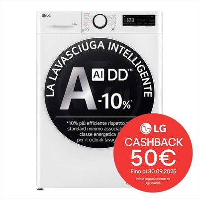 LG - Lavasciuga AI DD D2R5S09TSWW 9/5 Kg Classe E-Bianca