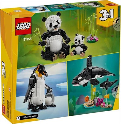 LEGO - CREATOR Animali selvatici: famiglia di panda-31165-Multicolore