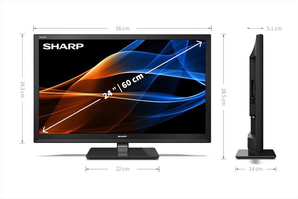 "SHARP - TV LED HD READY 24\" 24EA3E-Nero"