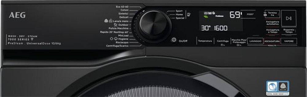 Immagine del prodotto AEG - Lavasciuga LWR7BLACK 10/6 Kg Classe D-Nero