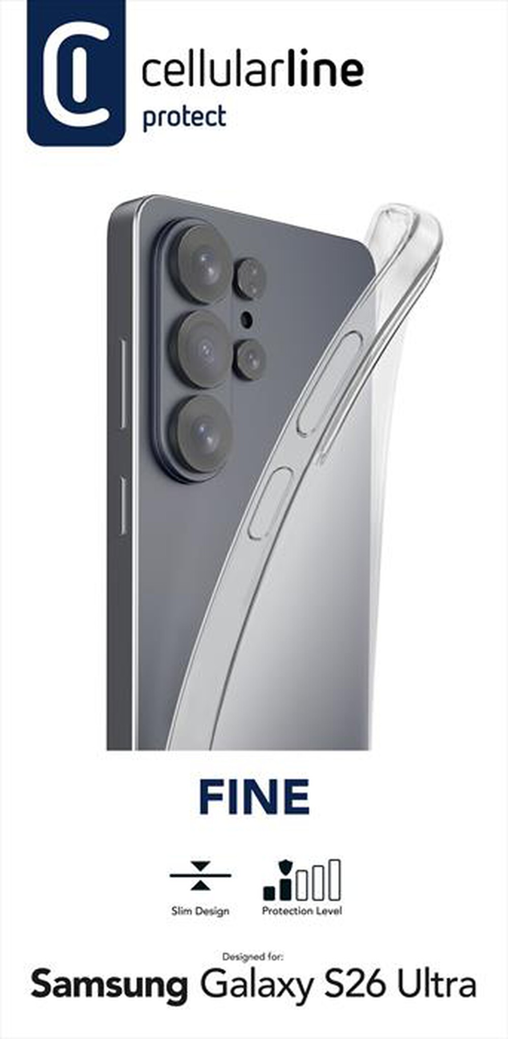 Immagine del prodotto CELLULARLINE - Cover FINE per Galaxy S26 Ultra-Trasparente