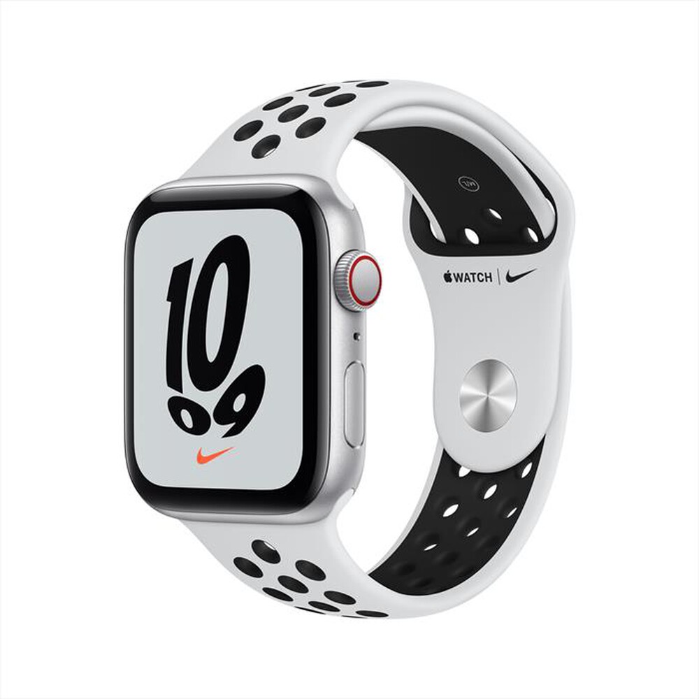 Immagine del prodotto APPLE - Watch NIKE SE GPS+Cellular 44mm Allu Argento-Sport Puro Platino/Nero