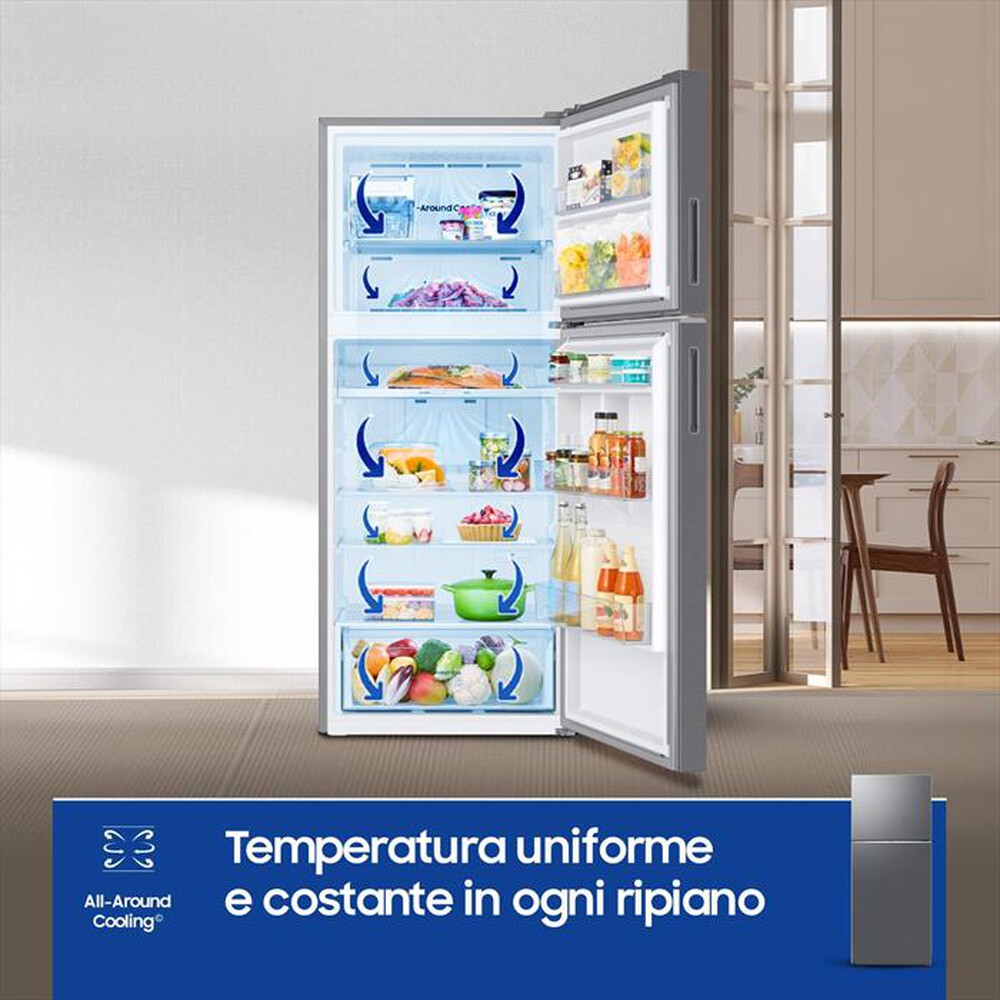 "SAMSUNG - Frigorifero 2 porte RT38CG6624S9ES Classe E 393 lt-METAL INOX"
