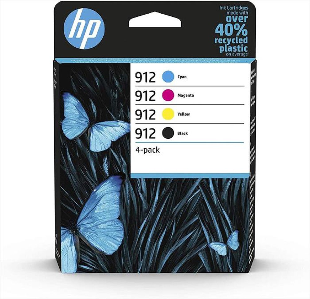 "HP - 912 COMBO PACK 4 CARTUCCE ORIGINALI-Nero, ciano, magenta, giallo"