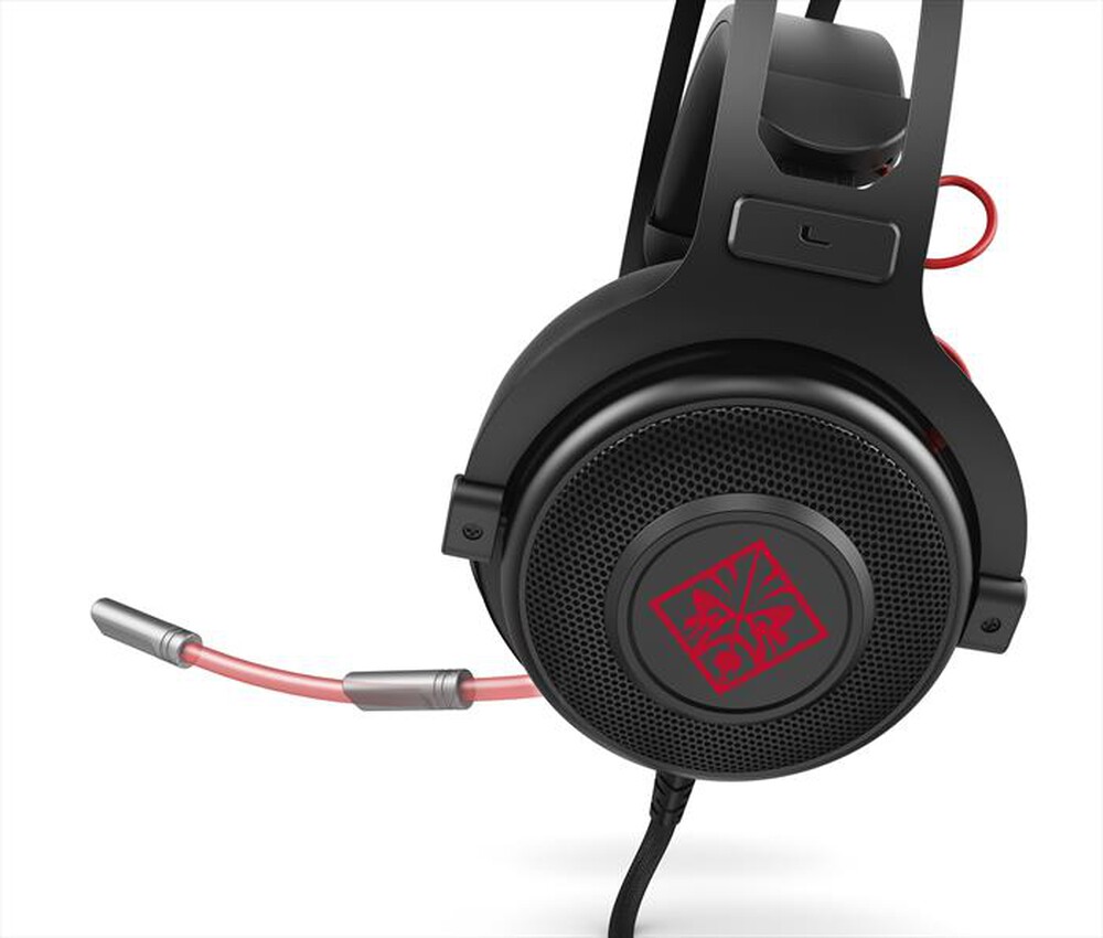 "HP - OMEN BY HP HEADSET 800-Nera, finiture rosse"
