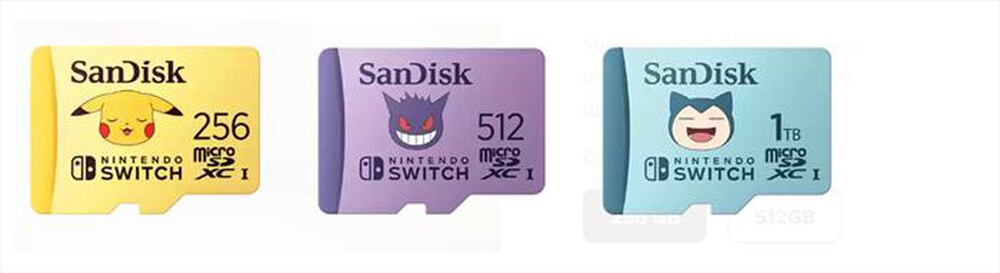 "SANDISK - MICRO SD PER NINTENDO SWITCH POKEMON PIKACHU 256GB-giallo"