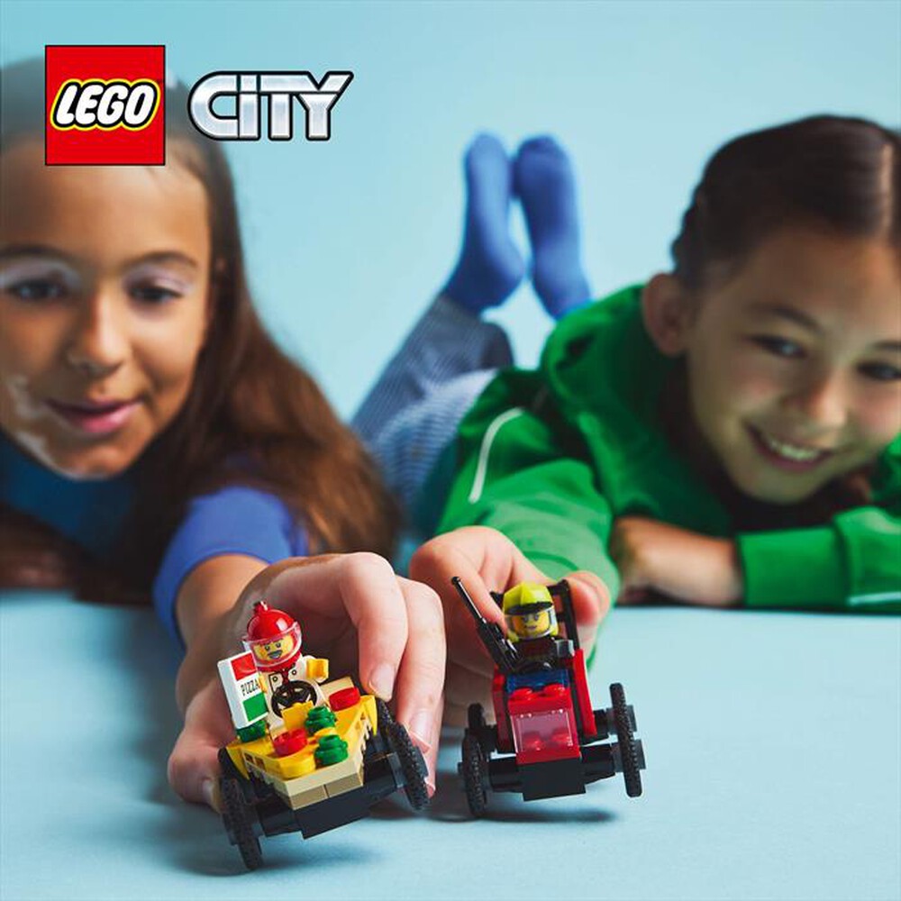 Immagine del prodotto LEGO - CITY Veicoli da corsa: pizzaiolo vs pompiere 60458