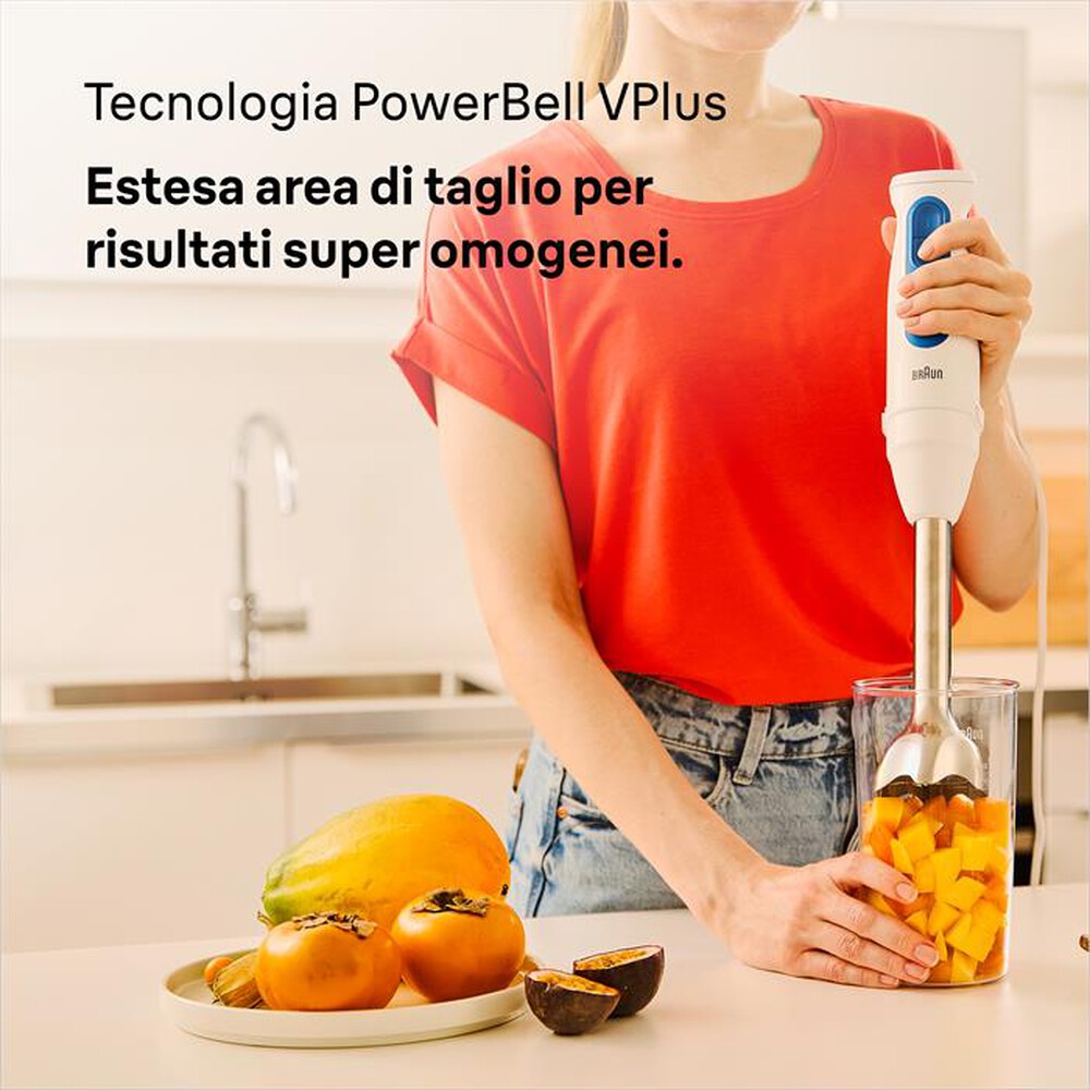 Immagine del prodotto BRAUN - Frullatore a immersione Minipimer MQ3005WH CREAM-Bianco/Blu