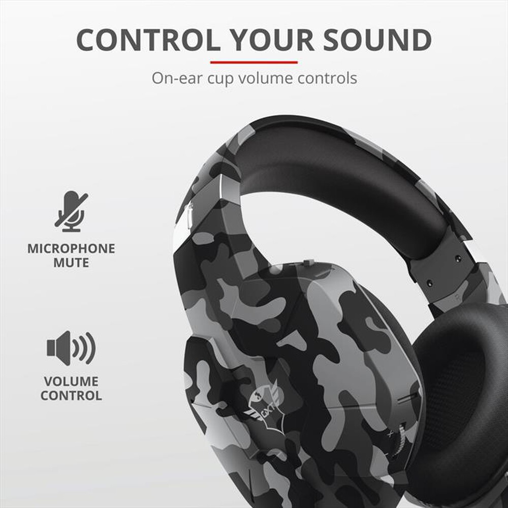 "TRUST - GXT323K CARUS HEADSET-Black Camouflage"