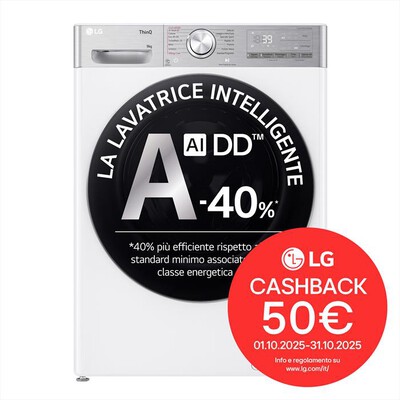 LG - Lavatrice AI DD R9 F4R9009TPWC 9kg Classe A-Bianca