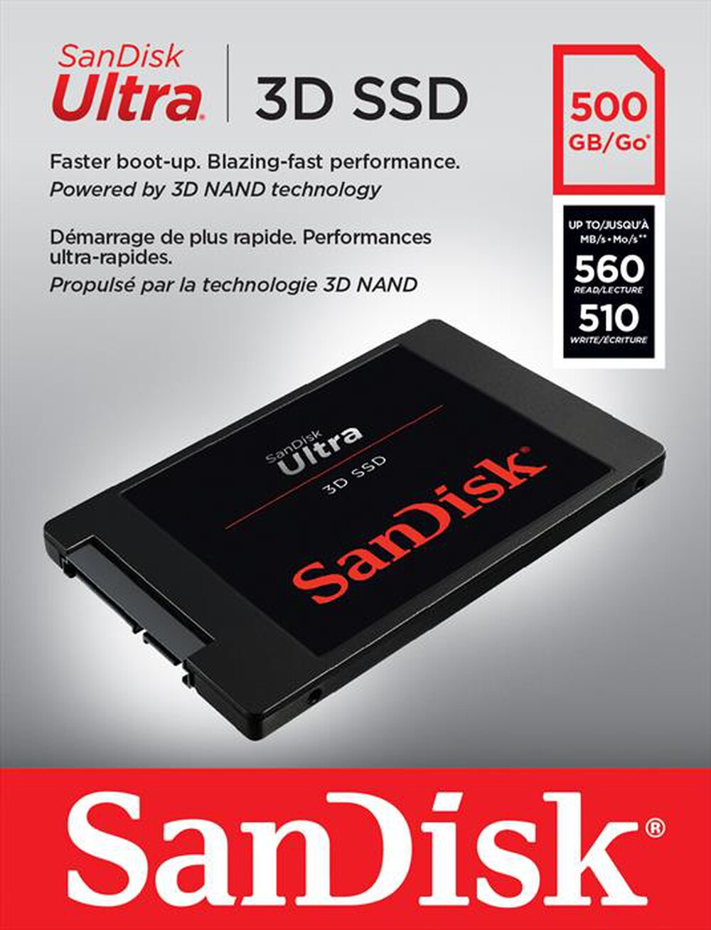 Immagine del prodotto SANDISK - SSD INTERNA ULTRA 3D 500GB
