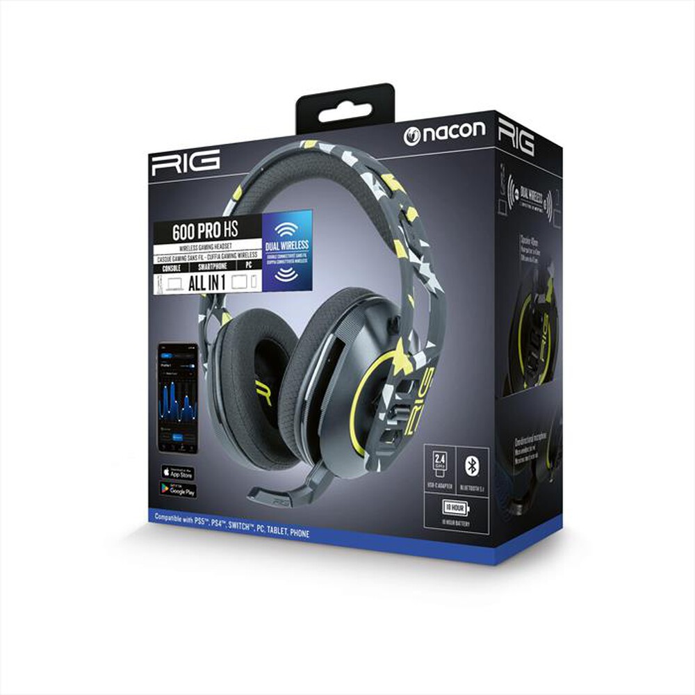 "NACON - CUFFIE GAMING RIG 600 PRO HS PS5/PS4-Verde Acido"