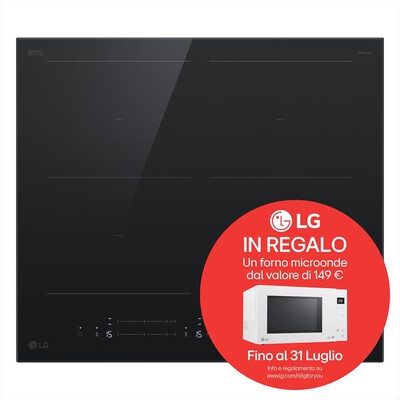 LG - Piano cottura induzione CBIZ2437B 59 cm-Nero Schott