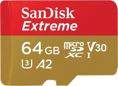 SANDISK - Supporto Micro SDXC Extreme 64GB,  SANDISK - Supporto Micro SDXC Extreme 64GB
