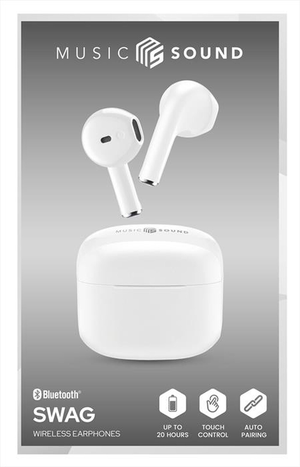 Immagine del prodotto CELLULARLINE - Auricolare bluetooth BTMSTWSSWAGW-Bianco