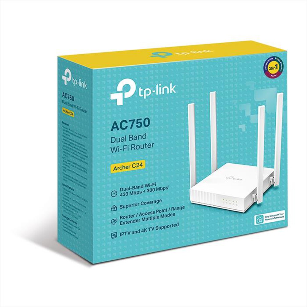 Immagine del prodotto TP-LINK - Router ARCHER C24 AC750 DUAL-BAND WI-FI
