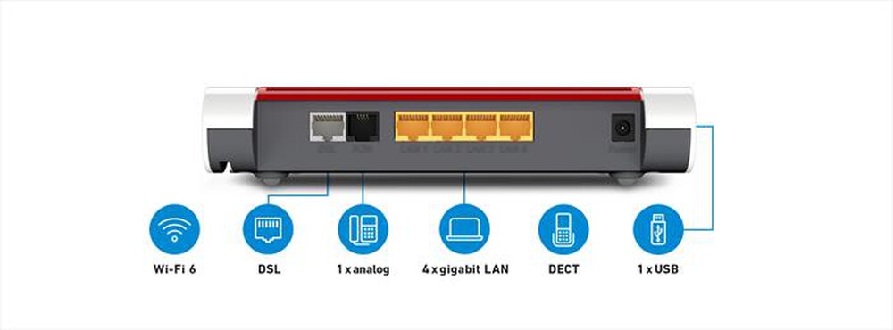 "FRITZ! - Modem-Router MESH-SET WIFI6 7530AX+1200AX-BIANCO"