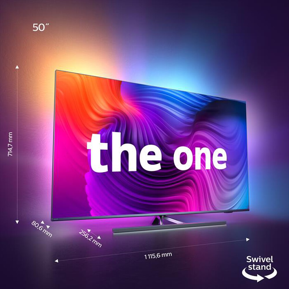 "PHILIPS - Smart TV AMBILIGHT THE ONE UHD 4K 50\" 50PUS8556/12-Antracite"