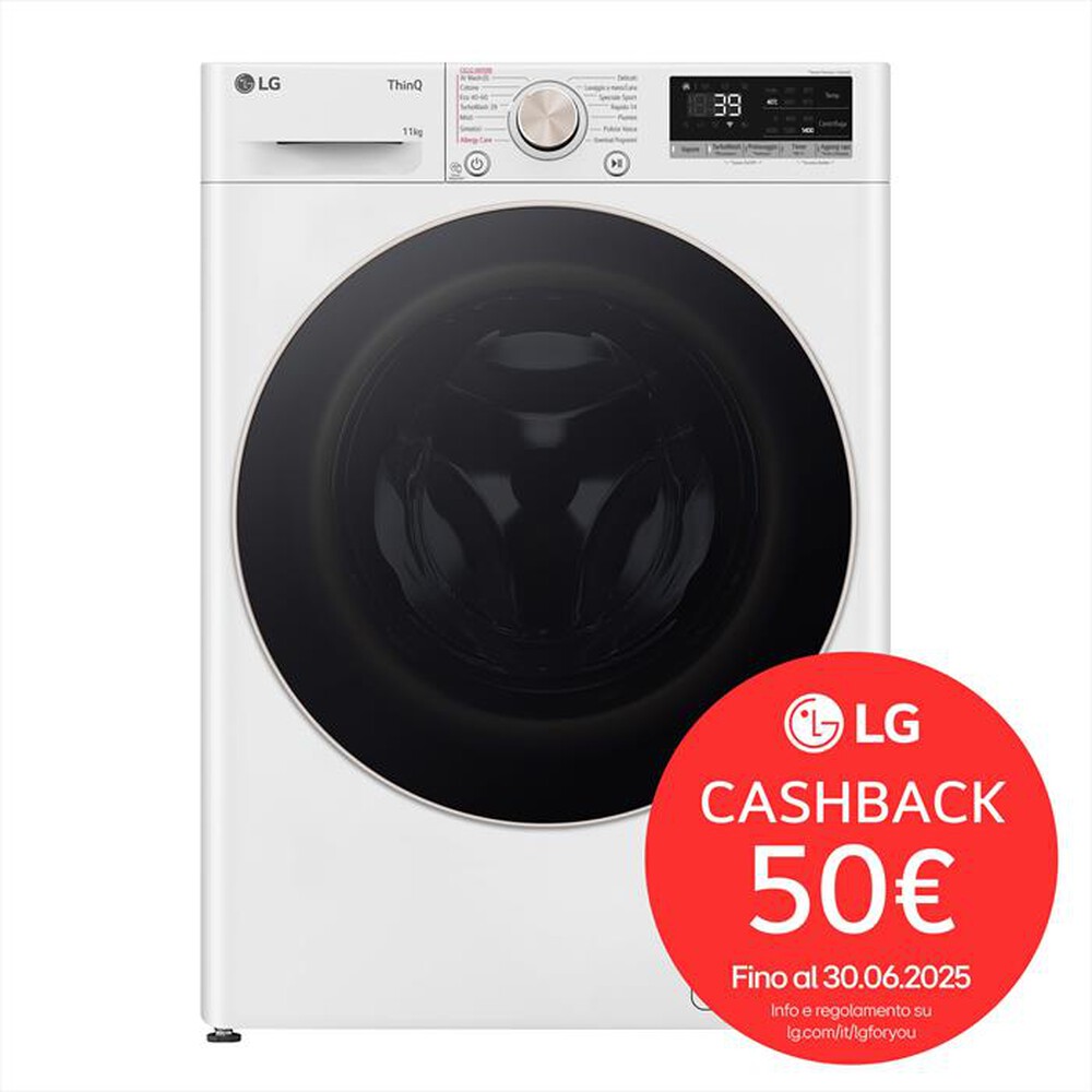 "LG - Lavatrice AI DD R7 F4R7011TSWG 11kg Classe A-Bianca"