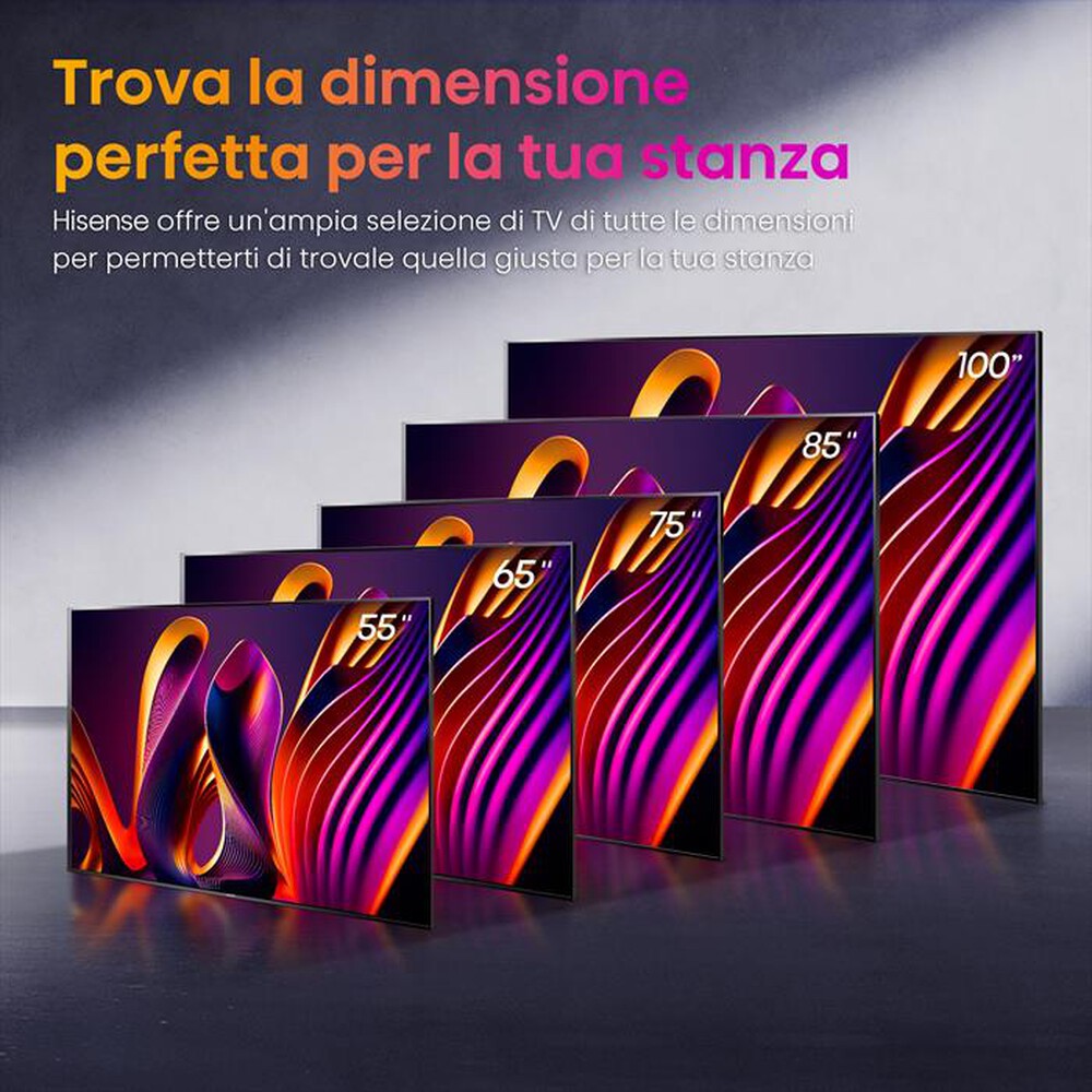 "HISENSE - Smart TV Q-LED UHD 4K 100\" 100E7NQ PRO-NERO"