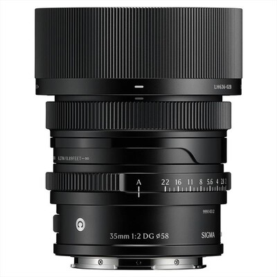 SIGMA - Obiettivo Fisso 35MM-F/2 (C)DG BLACK, ATT. L-MOUNT-Nero