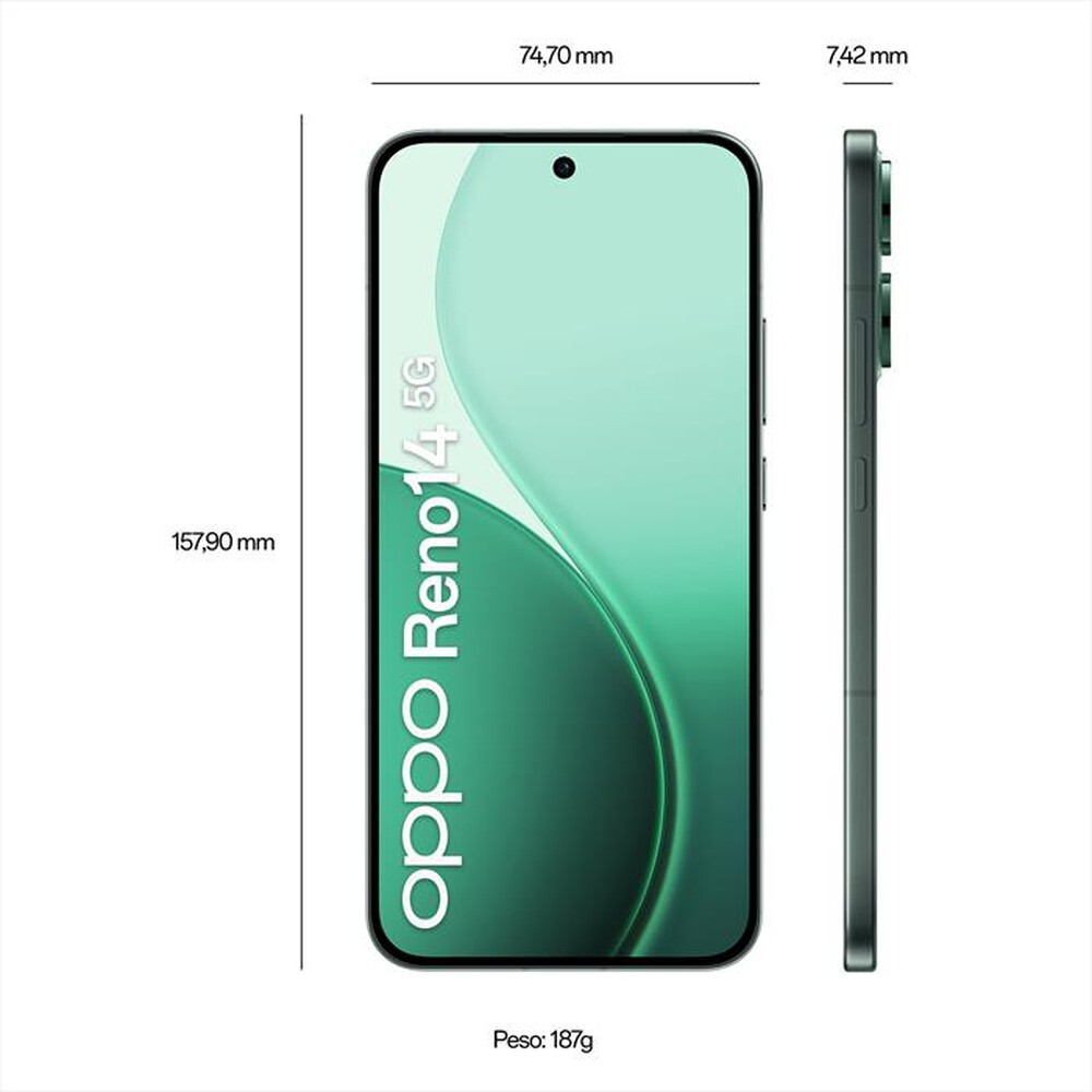Immagine del prodotto TIM - OPPO Reno14 5G 12/512GB-Luminous Green