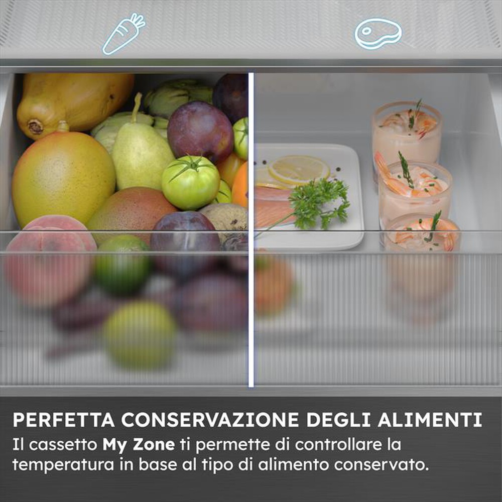 Immagine del prodotto HAIER - Frigorifero combinato HTR3518ENMX Classe E 303 lt-Acciaio inox