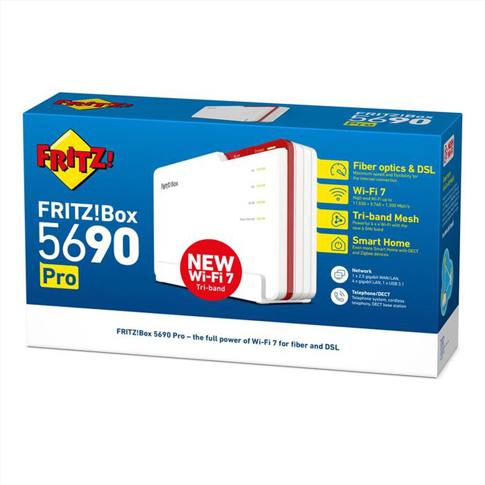 "FRITZ! - Modem-Router BOX 5690 PRO-Bianco/Rosso"