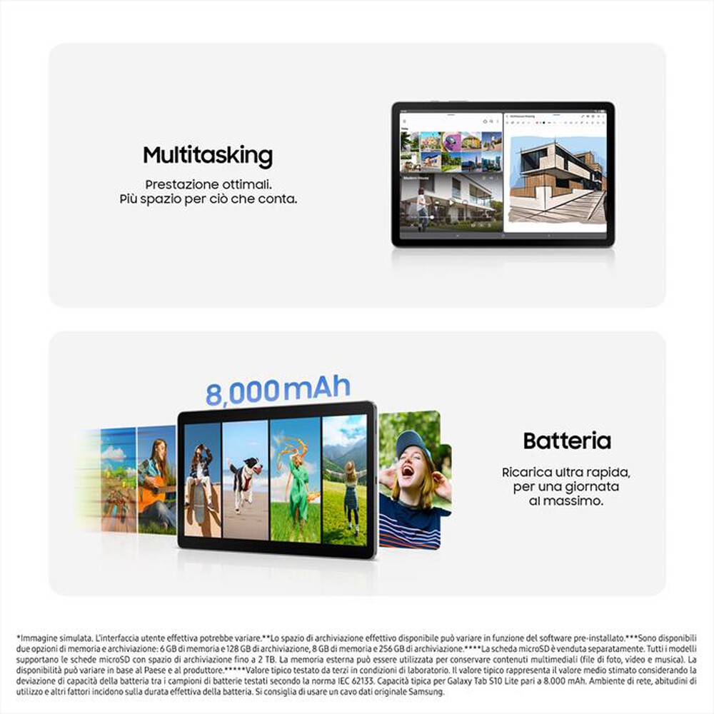 Immagine del prodotto SAMSUNG - GALAXY TAB S10 LITE 6+128GB 5G-Silver
