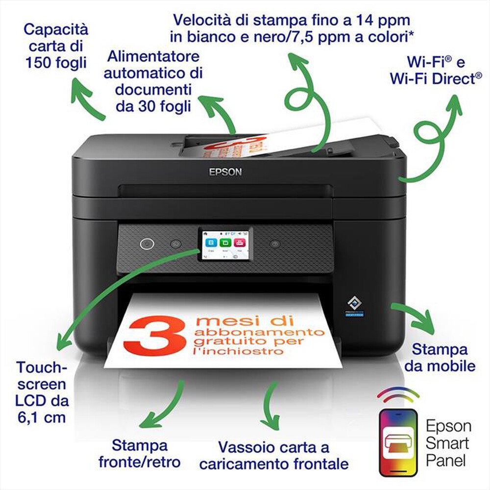 "EPSON - Multifunzione WORKFORCE WF-2960DWF"