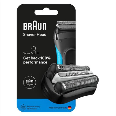 BRAUN - Series 3+ Testina di Ricambio Per Rasoio Elettrico-NERO