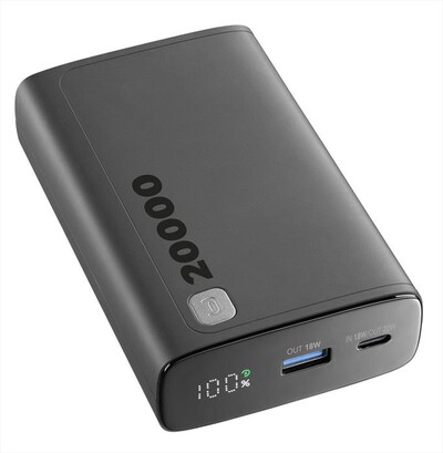 CELLULARLINE - Caricabatterie Portatile PBDISPL01PD20000K-Nero