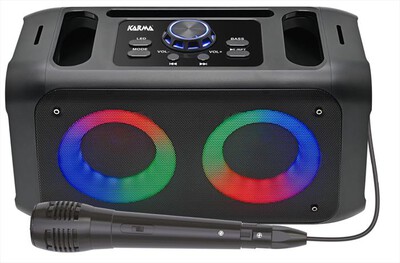 KARMA - Party Box ricaricabile con microfono WPARTY2-Nero
