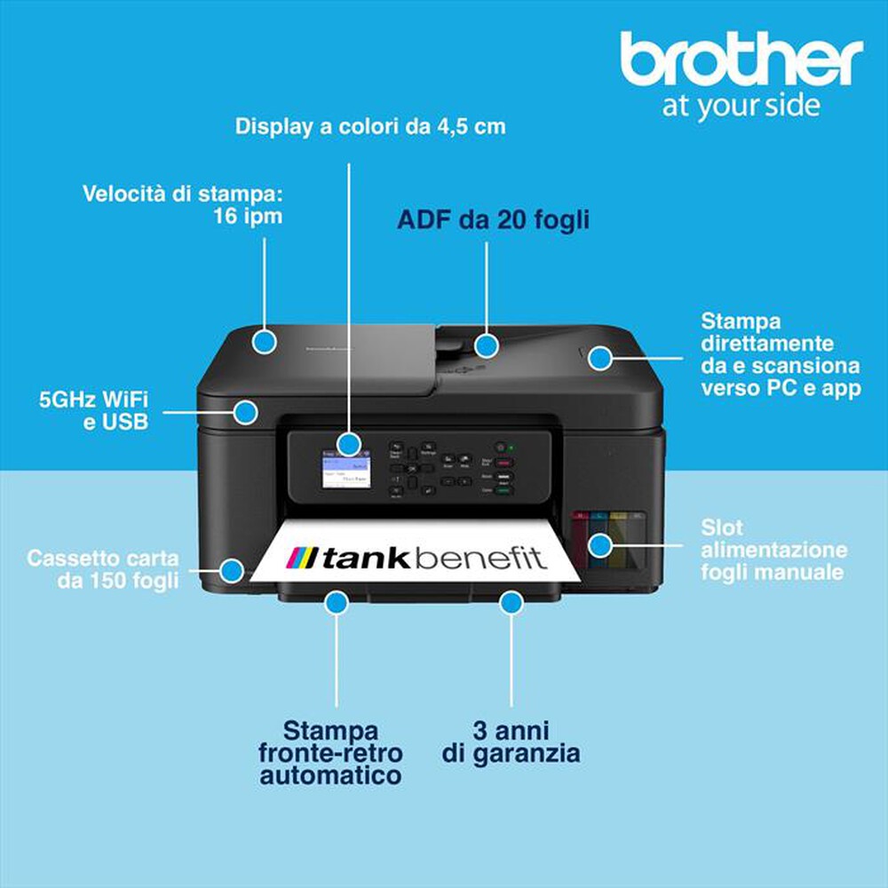 Immagine del prodotto BROTHER - Multifunzione DCPT780DW-Nero