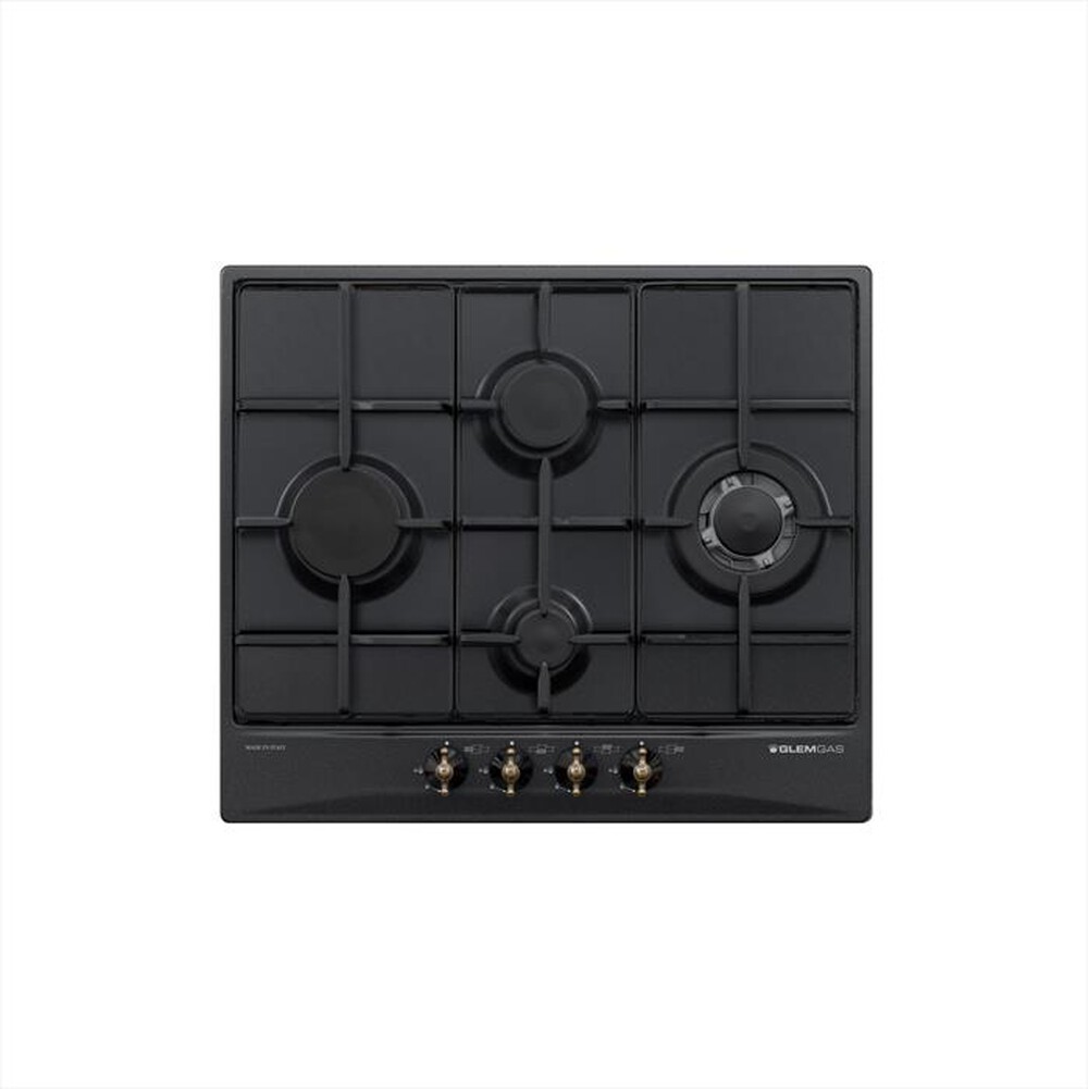 "GLEM GAS - Piano cottura a gas GT645AN 4 fuochi 58,5cm-ANTRACITE"