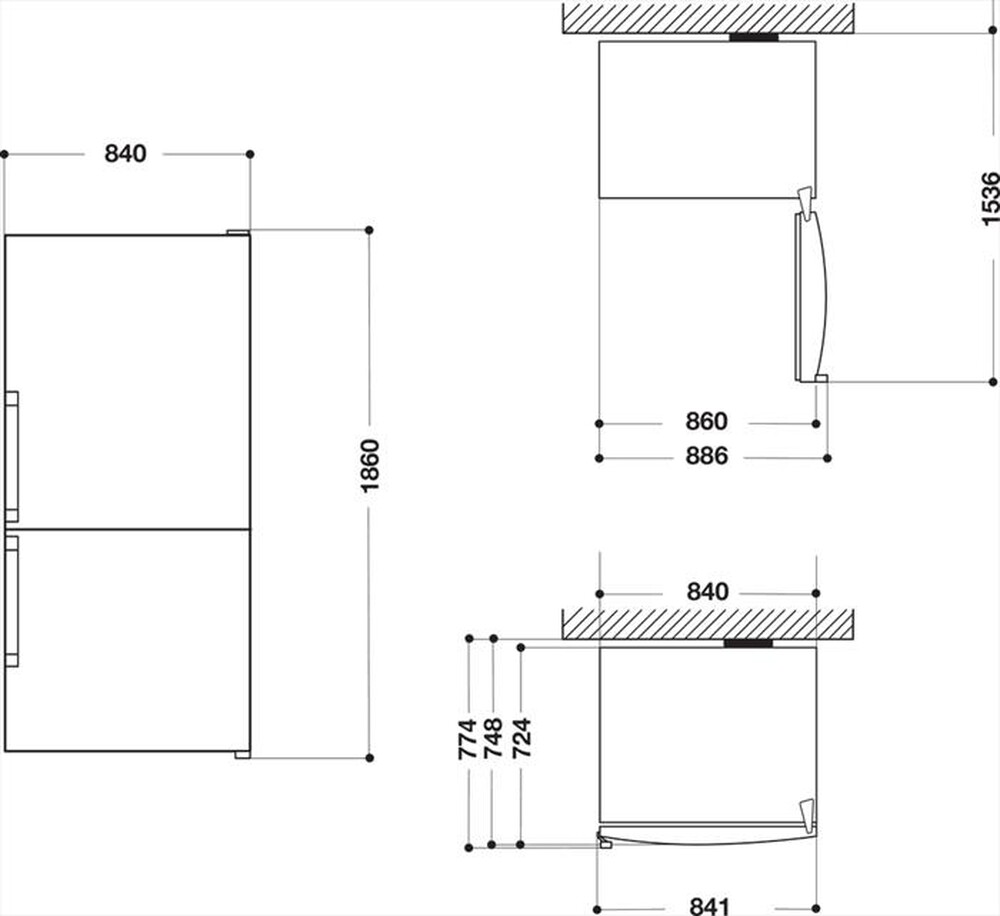 "HOTPOINT ARISTON - Frigorifero combinato HA84BE 72 XO3 2 Classe E"