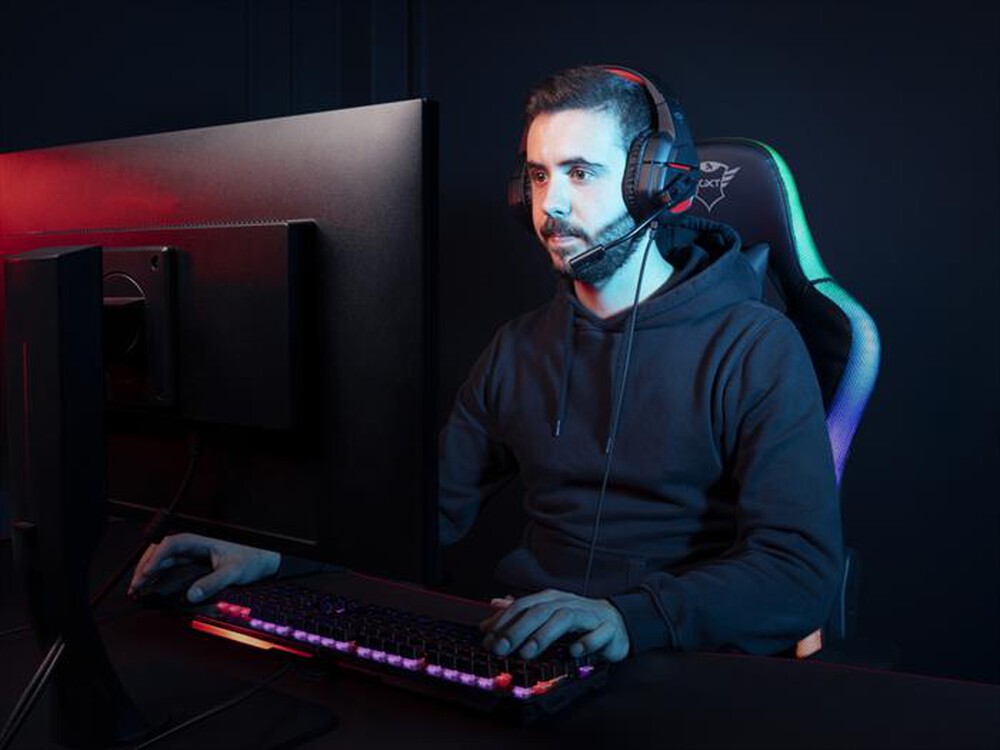 "TRUST - GXT448 NIXXO ILLUMINATED HEADSET-Black/Red"