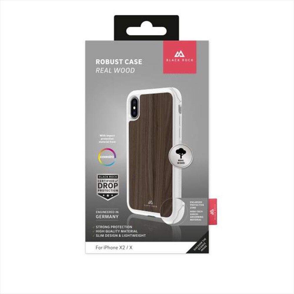 "BLACK ROCK - 1060RRW31 COVER IPHONE XS/ IPHONE X-Marrone"