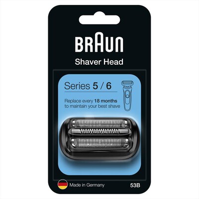 BRAUN - Testina di Ricambio per Rasoio Series 5 53B-Nero