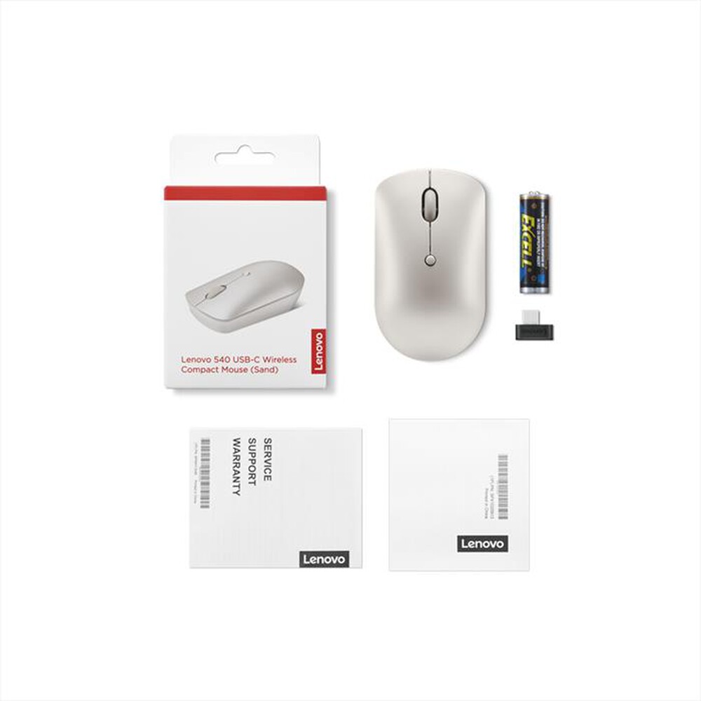 Immagine del prodotto LENOVO - MOUSE WIRELESS USBC 540 COMPATTO-Sabbia