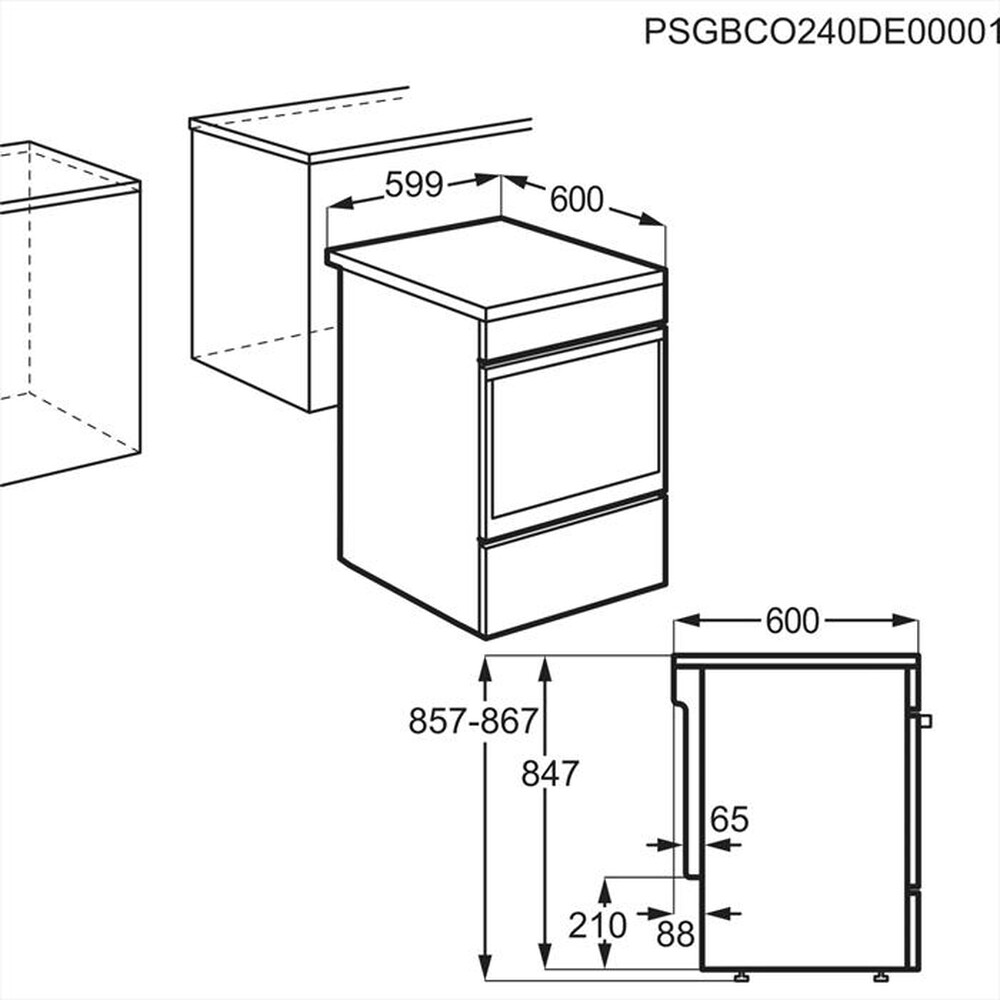 Immagine del prodotto ELECTROLUX - Cucina LKR620066X Classe A-Inox antimpronta