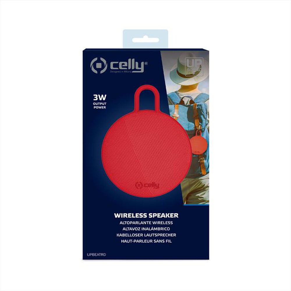 "CELLY - UPBEATRD - WIRELESS UPBEAT SPEAKER-ROSSO/PLASTICA"