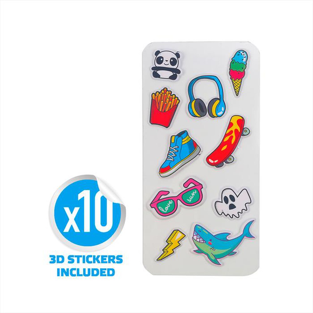 "CELLY - KIDSBEATBL - WIRED HEADPHONE + STICKER-Azzurro"