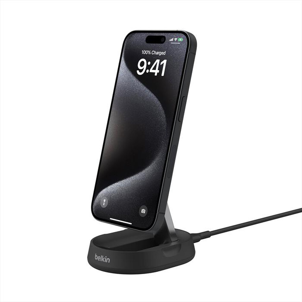 Immagine del prodotto BELKIN - SUPPORTO RICARICA WIRELESS QI2 15W + ALIMENTATORE-Nero