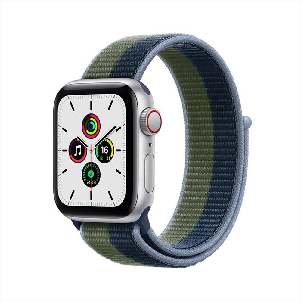 "APPLE - Watch SE GPS+Cellular 40mm Alluminio Argento-Sport LoopAzzurro/VerdeMuschio"