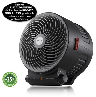 MACOM - Termoventilatore TORNADO HEATER-nero