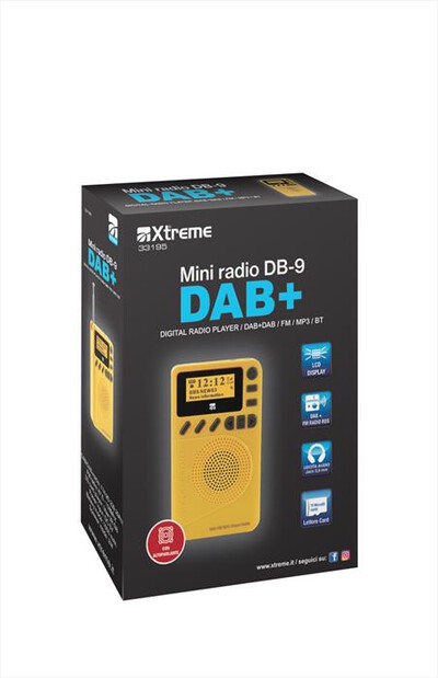 XTREME - MINI RADIO DAB+ DB-9-NERO