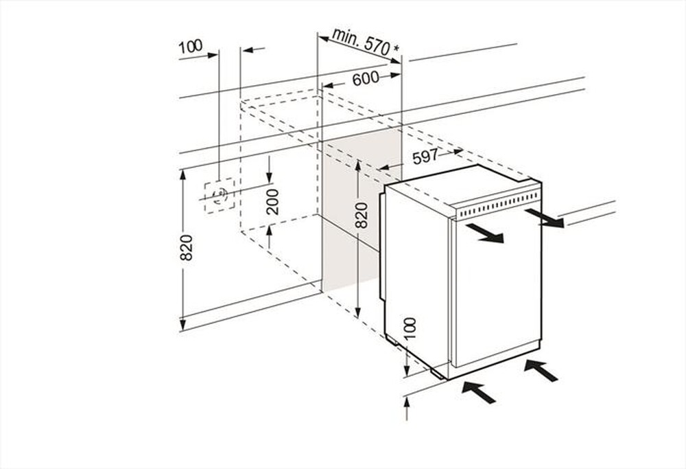 Immagine del prodotto LIEBHERR - Frigorifero incasso UK 1414-24 Classe F 113lt